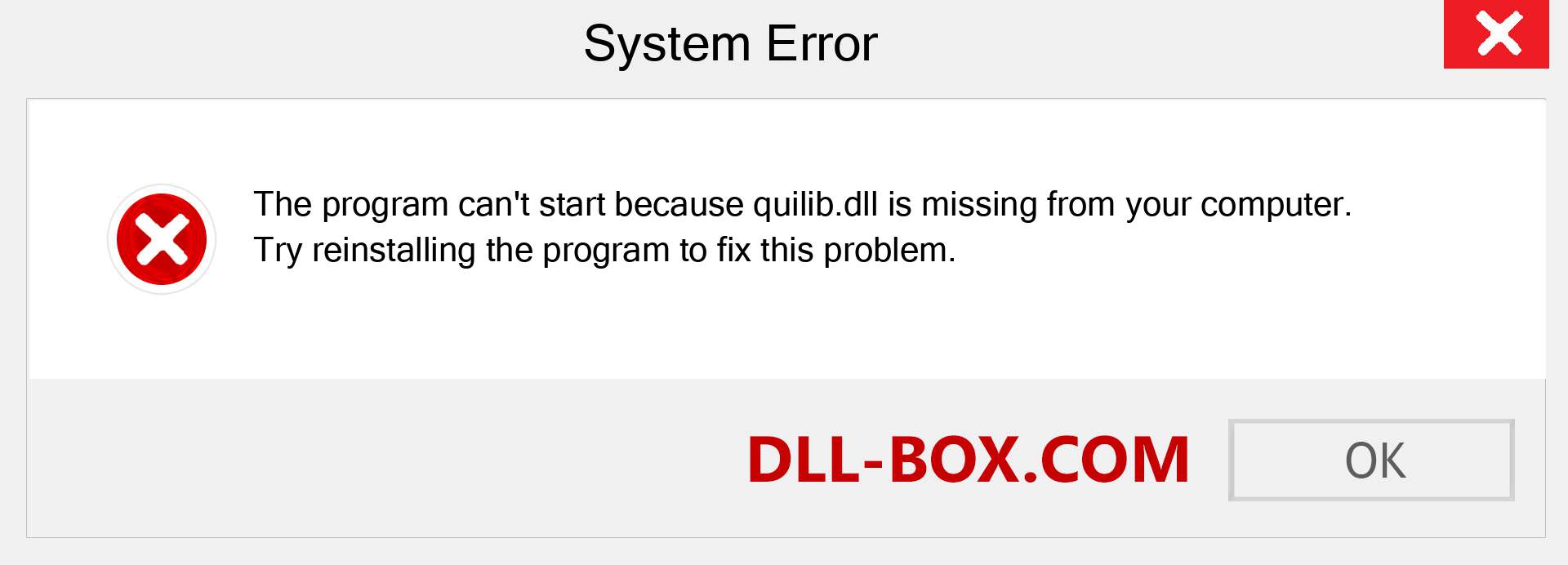  quilib.dll file is missing?. Download for Windows 7, 8, 10 - Fix  quilib dll Missing Error on Windows, photos, images